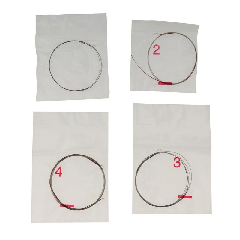 DIY 4 Pieces Alloy Pipa Strings Chinese Lute Parts Quick Response