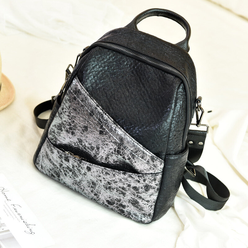2019 Европейская и американская кожаная сумка через плечо, женский модный рюкзак, сумка для отдыха и путешествий