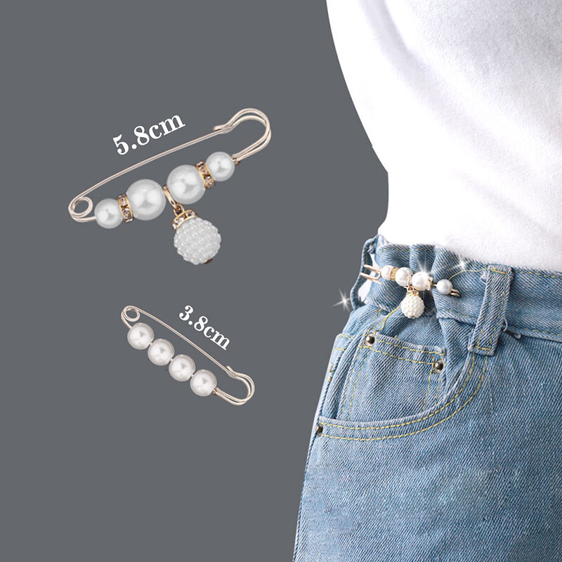 Brooch Set Fashion Clothing Brooches for Women Pearl Lapel Pin Sweater Dress Brooch Pins Badge Tuck Waist Buckle Accessories