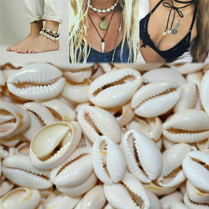 100Pcs Weiß DIY Sea Shell Schmuck Zubehör für Frauen Muscheln Ohrringe Armband Halskette Schmuck Decor Fashion Bohemian