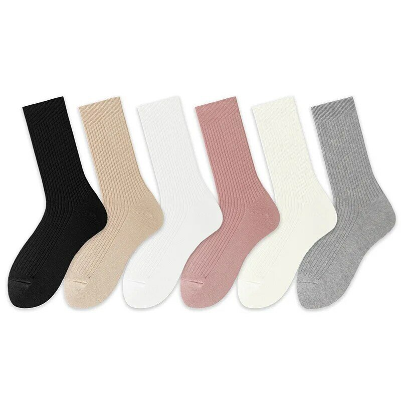 Cotton Women's Socks Pure Japanese Lolita JK Socks Soft And Breathable Middle Tube Socks 3001