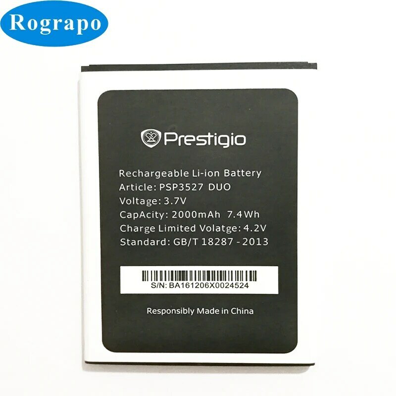 Batterie de remplacement pour smartphone, 3.7V, pour Prestigio PSP3517 DUO