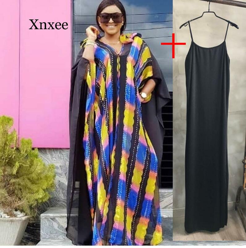 Nuovo stile abiti africani per le donne Dashiki arcobaleno abiti africani Riche Robe Boubou Africain Style Africa Dress Outfit Rainbow