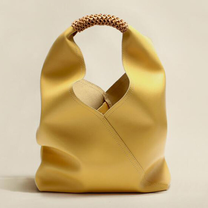 Novo design de couro bolsa de ombro bolsas de couro alça especial casual simples composto tote para mulher