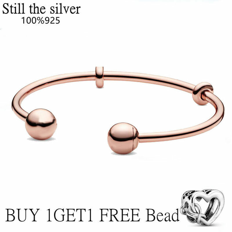 2021 vendita calda reale 100% argento Sterling 925 pan bracciali serpente catena Charms braccialetto misura originale aperto per le donne gioielli fai da te