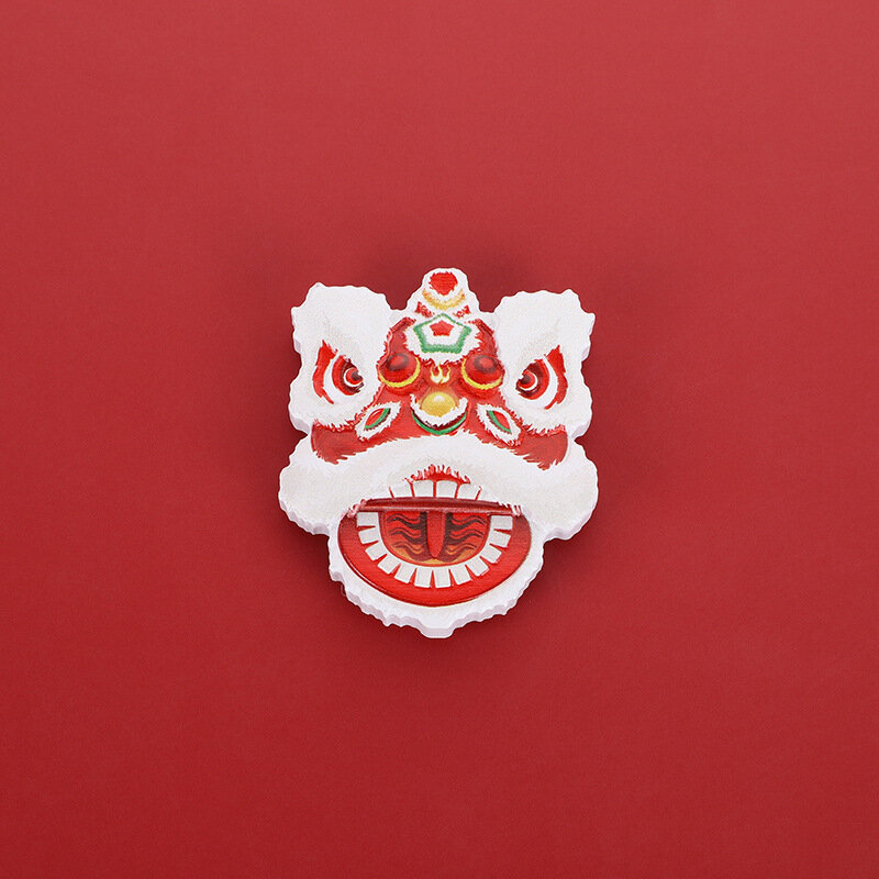 Chinese Style Fridge Magnets Cute Stickers Magnet Decor Kitchen Door Sticker Wedding Decoration Dragon Dances Lion New Year Gift