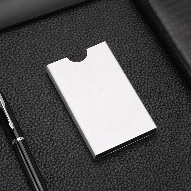 2019 新ビジネスidクレジットカードホルダー薄型アルミ合金財布ポケットケース銀行のクレジットカードケースrfid保護カードボックス