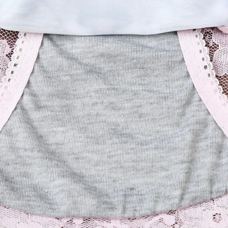 Cuecas de algodão gato floral impressão padrão design sexy rendas cuecas cintura média confortável respirável cuecas