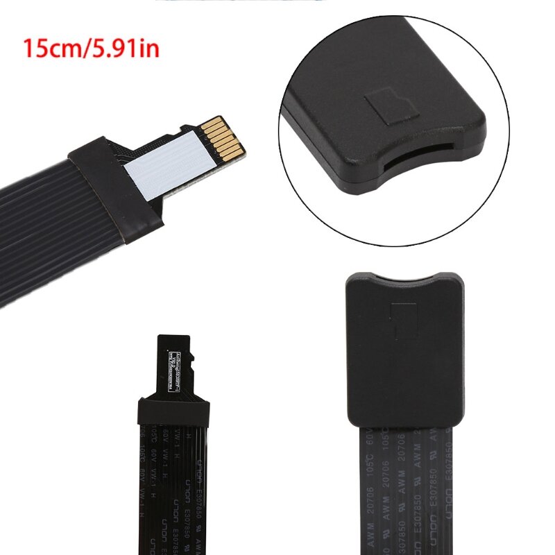 10/15/25/46cm TF Male To Micro SD Female Card Reader Extension Adapter Cable Extender For Car GPS Phone TV Camera Drop Shipping