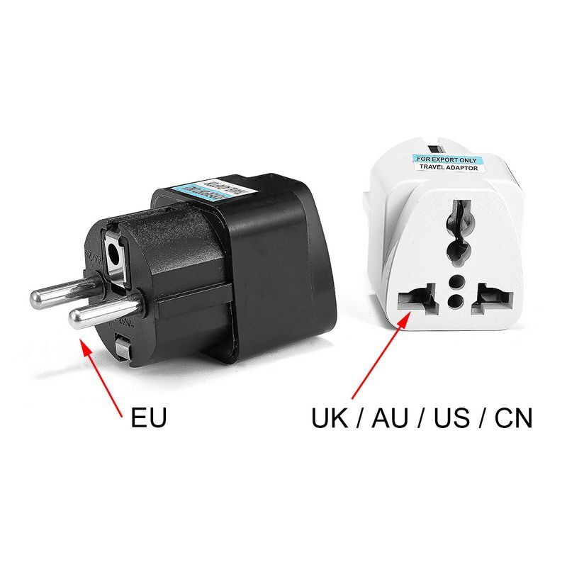 Adaptador de viaje Universal Adaptador de enchufe de la UE, convertidor de enchufe eléctrico, 1 Uds.