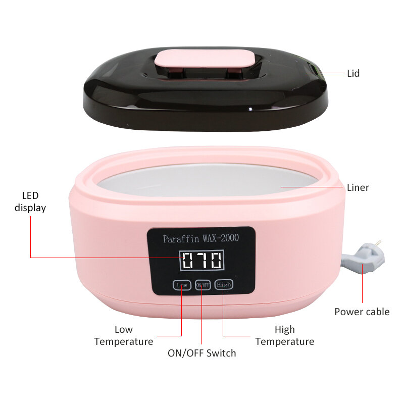 Paraffin Wax Heater for Epilator Hair Removal With LCD Display Home DIY Body Salon Spa Easy to Apply Wax Pot Warmer Equipment