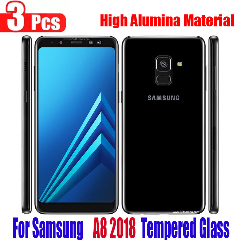 3Pcs 9H Tempered Glass For Samsung Galaxy A8 2018 A530 Duos Screen Protector Protective Tempered Glass Film