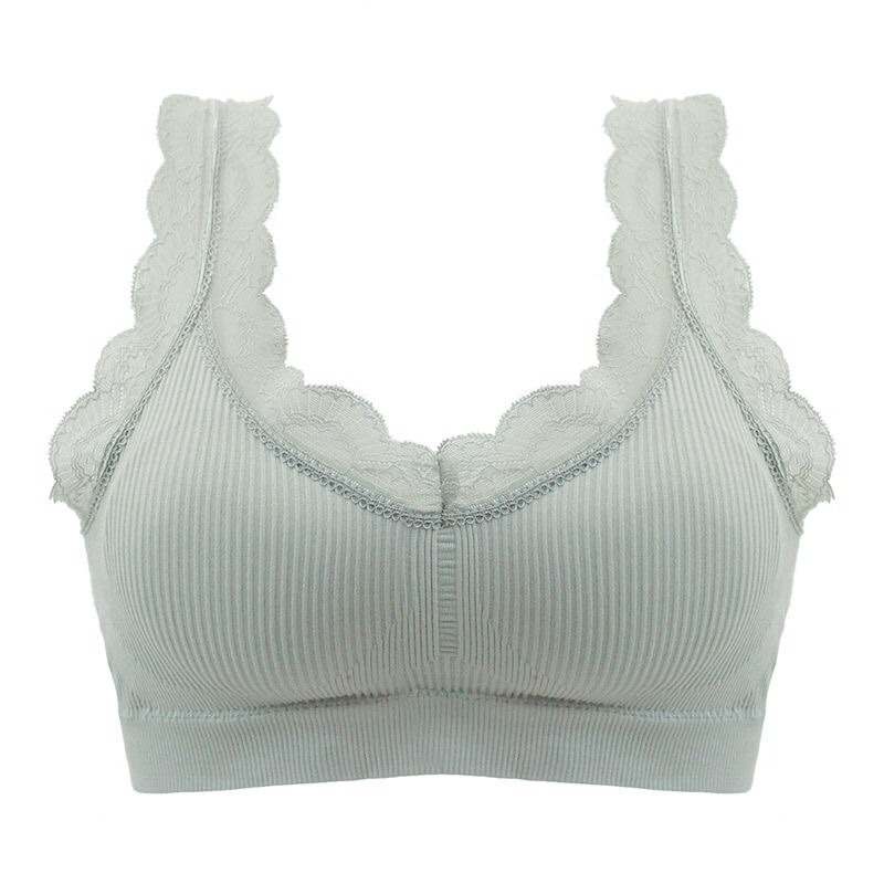 Lace-wrapped Sexy Underwear Women with Chest Pad Anti-glare Beauty Back Tube Top No Steel Ring Bra Camisole Women Sports Bras