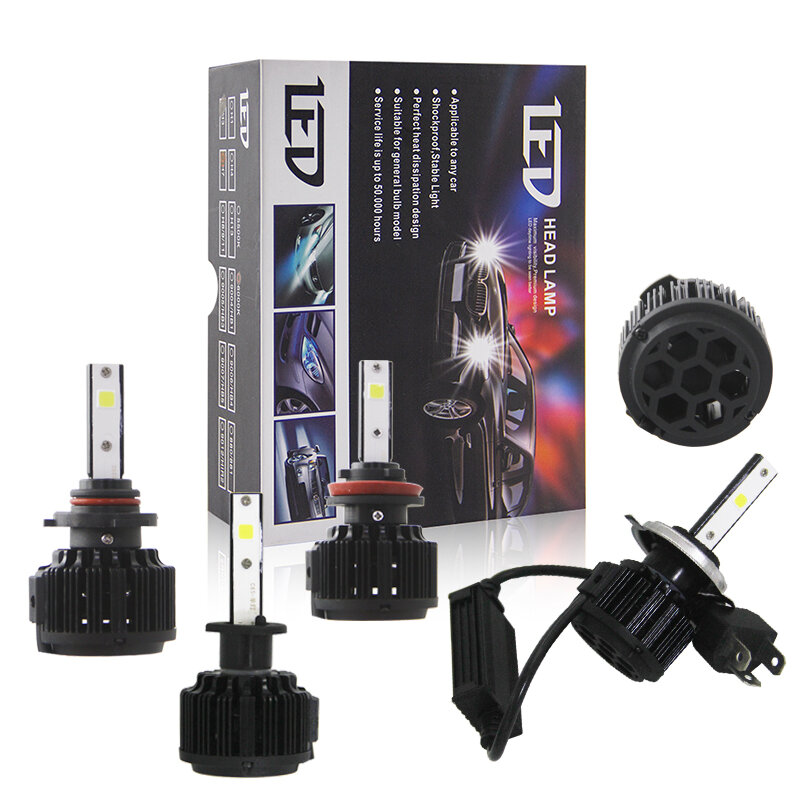 1 venda de lâmpada limpar estoque luz do carro led farol h4 h7 led farol do carro 10000lm 6000k lâmpada h1 9005 hb3 9006 hb4 h8 h9 h11
