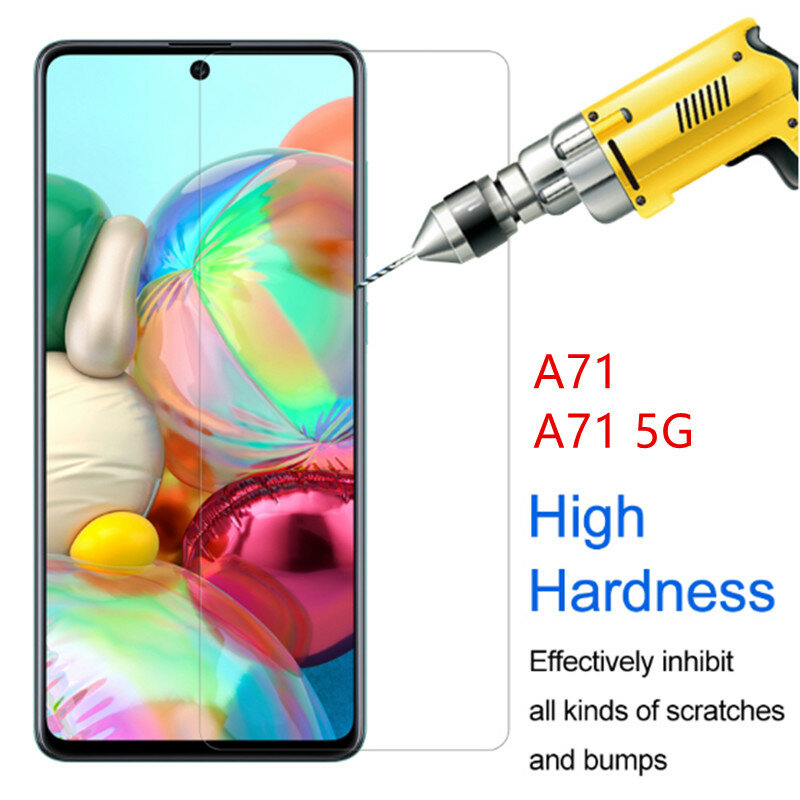 2pieces 9H Tempered Glass For Samsung A71 5G A7160 Galaxy a71 A 71 Safety Screen Protector on Samsung a71 Protective Glass Film