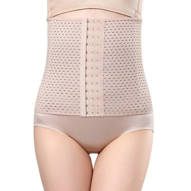 Coloriented cintura cinchers senhoras corset shaper banda corpo construção frente fivela três breasted suporte dropship