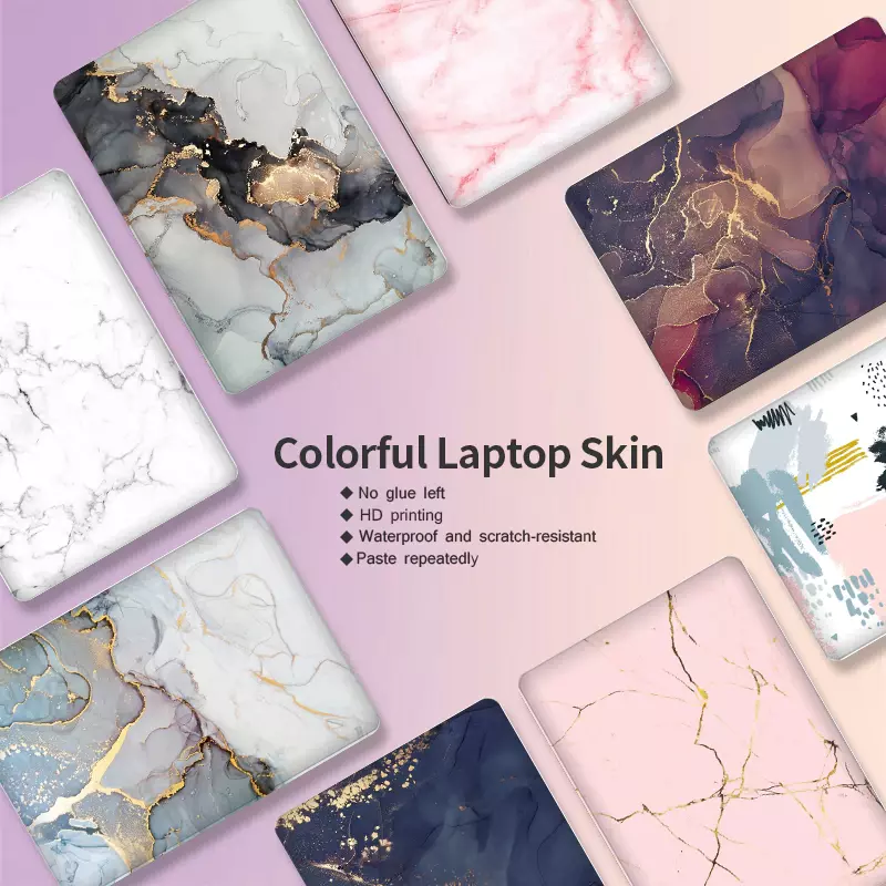 DIY Colorful Marble Laptop sticker skin 11/12/13/14/15/16 inch for MacBook Air 11 Air 13.3 Pro 13/HP/DELl/Lenovo Fast delivery