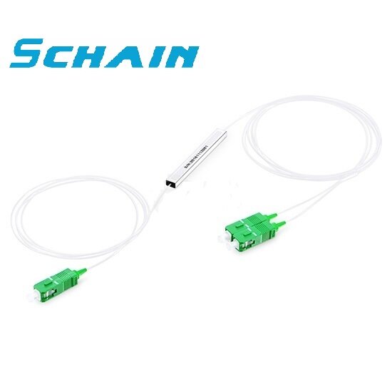 Divisor de fibra PLC SC/separador APC 1X2, Mini módulo de fibra óptica, 900um Ftth, 1x2
