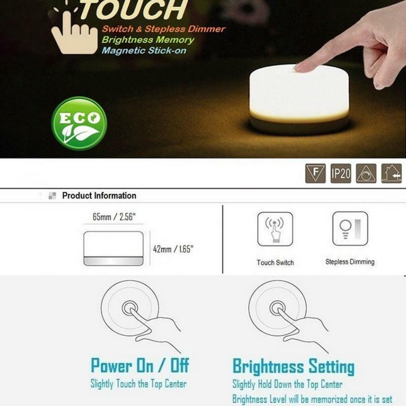 Светодиодный ночсветильник с USB-зарядкой, беспроводная детская прикроватная лампа для грудного вскармливания с аккумулятором
