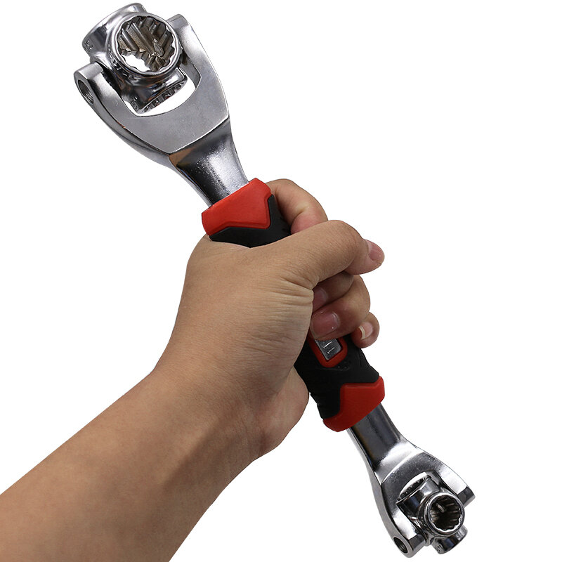 48 in 1 Wrench Tools Socket Works with Spline Bolts Torx 360 Degree 6-Point Universial Furniture Car Repair 250mm