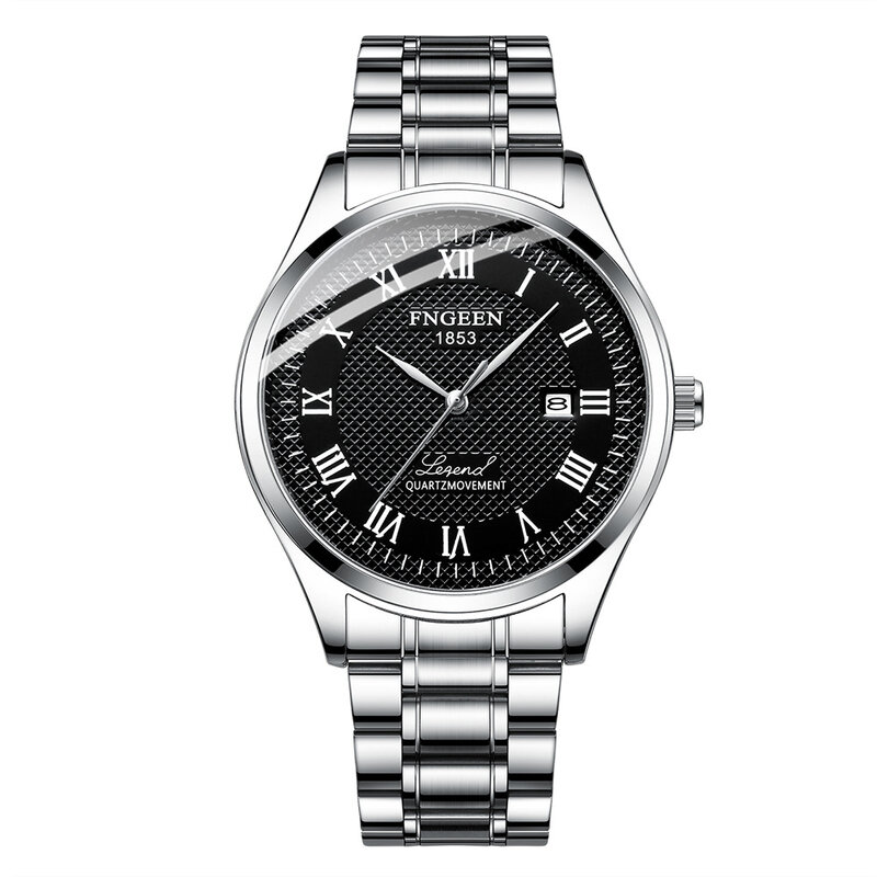 2019 nuovo marchio di lusso Business orologio da uomo nero 5Bar orologi da uomo in acciaio pieno impermeabile Montre Homme Trend orologio da uomo in scala romana