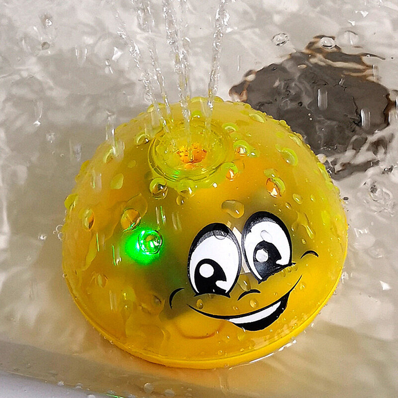 Heißer verkauf Schöne LED Blinkt Bad Spielzeug Ball Wasser Squirting Sprinkler Baby Bad Dusche Kinder Spielzeug