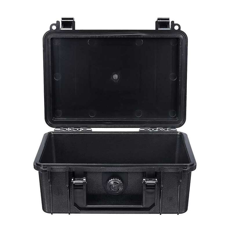 210x165x85mm Waterproof Hard Tool Case Bag Storage Box With Sponge Black Carry Camera Lens Photography Toolbox Portable Suitcase