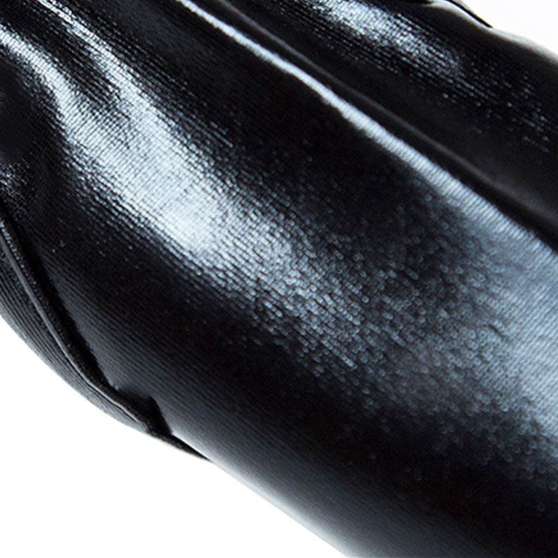 Guanti lunghi da donna di lusso in pelle verniciata al gomito da sera di moda guanti lunghi eleganti Sexy flessibili di colore nero