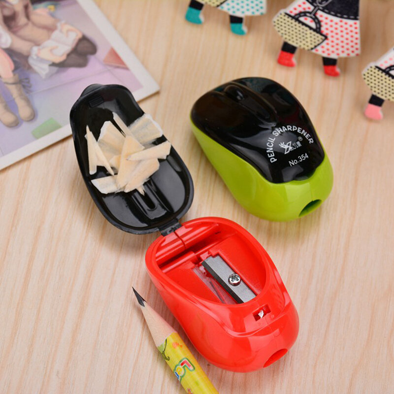 1 Pcs Warna Acak Mekanik Plastik Mouse Pensil Rautan Cutter Pisau Transformers untuk Anak-anak Hadiah Kantor Sekolah