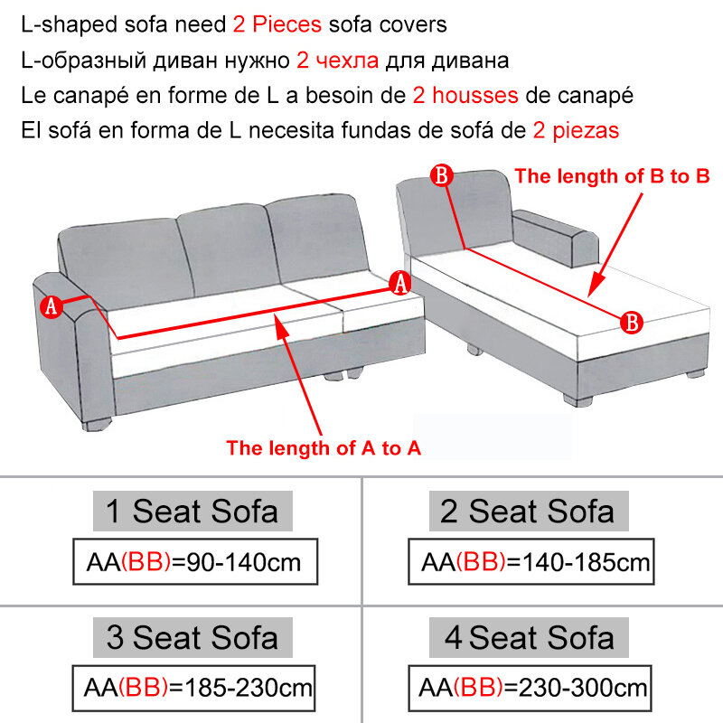 Funda de sofá elástica para sala de estar, cubiertas geométricas seccionales en forma de L, 3 plazas