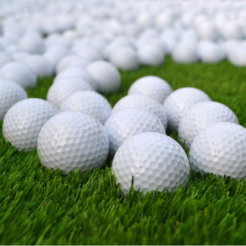 Bola de golfe de plástico pp branca, acessórios de viagem para prática, treinamento, auxiliares, bola de golfe, 10 peças