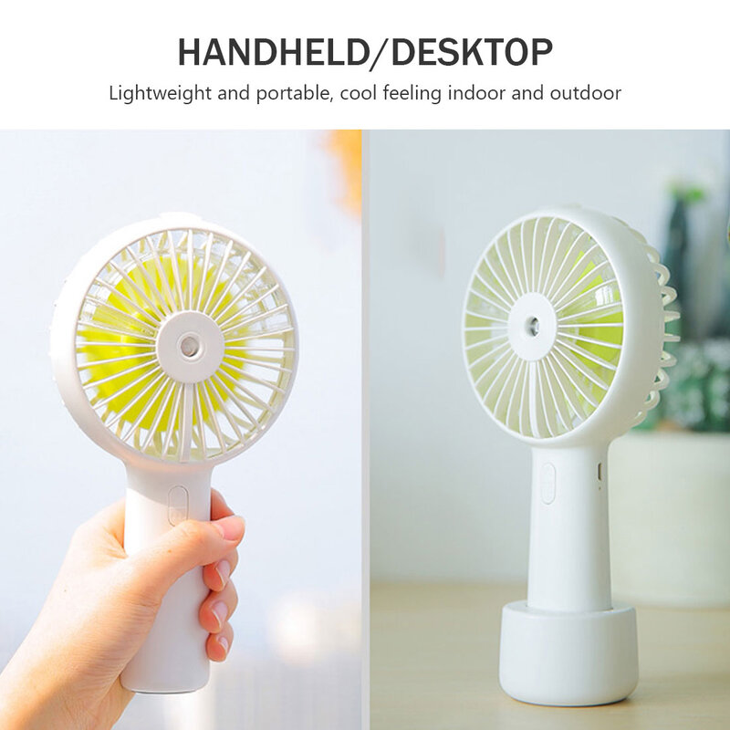 Handheld Misting Fan USB Rechargeable Portable Mini Spray Fan Personal Cooling Fan Humidifier for Home Office Outdoor Travel
