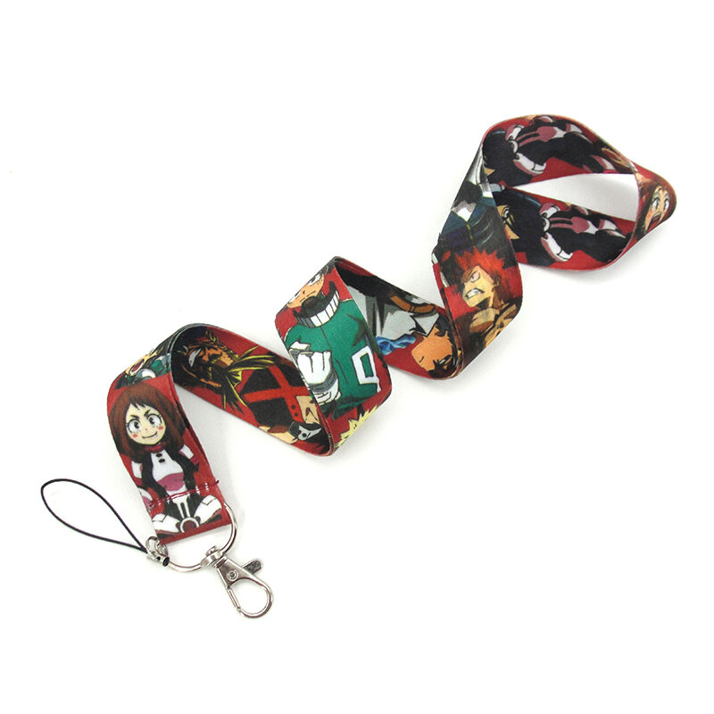 My Hero Academia Cosplay Prop Accessories Cell Phone Neck Strap ID Lanyards Key Chain Key Rings