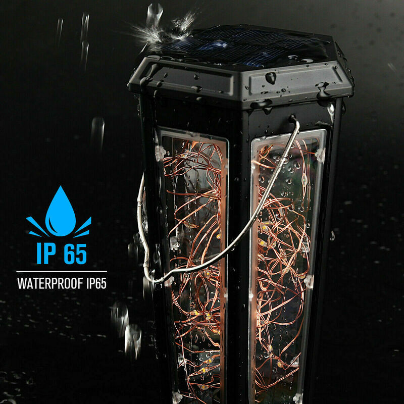 2pcs 태양 토치 빛 옥외 방수 정원 안뜰 지상 교수형 포스트 램프