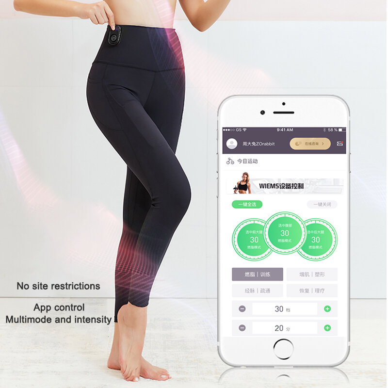 Cintura alta leggings femininos calças de compressão inteligente para yoga correndo ginásio e todos os dias fitness app controle nyz shop