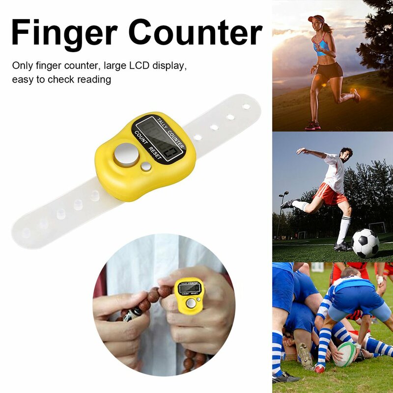 Plastik Kompak Mini Stitch Marker dan Row Finger Counter LCD Elektronik Digital Tally Counter Acak untuk Setiap Knitter Panas