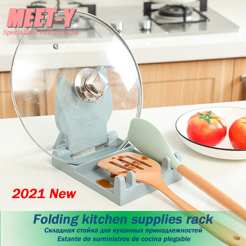 2021New متعددة الوظائف لوازم المطبخ المنزلية متعددة الوظائف ملعقة عيدان تخزين الرف العملي تكون معلقة للتخزين