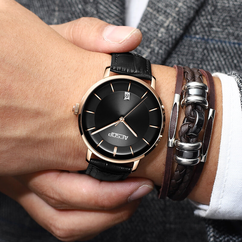 Men's Watch Top Luxury Brand Watch Men's Casual Simple Automatic Men Watch Date Waterproof Mechanical Watch Reloj Hombre