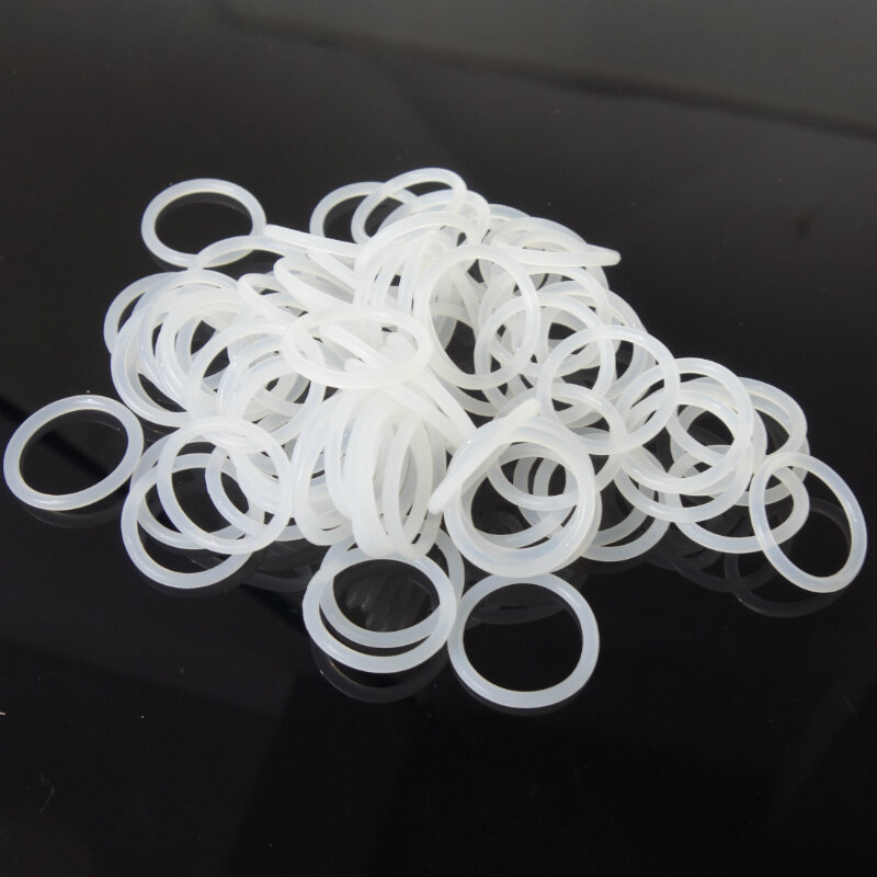 Białe Food Grade silikonowe gumowe uszczelki pierścieniowe podkładka przekrój 3mm OD 10-58mm