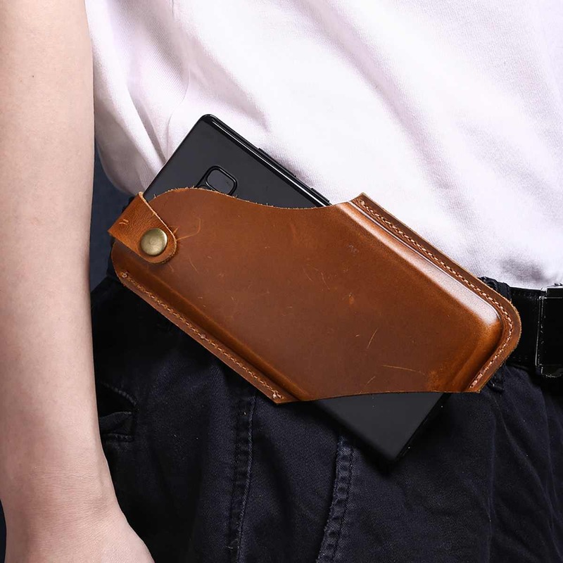 Męski futerał na telefon komórkowy, skórzana torba ze skóry PU, uniwersalna ochrona, aby zapobiec utracie portfela na telefony komórkowe