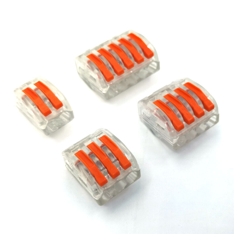 10PCS Electrical Wiring Terminals Cage Spring Universal Fast Terminal Household Connectors For Connection