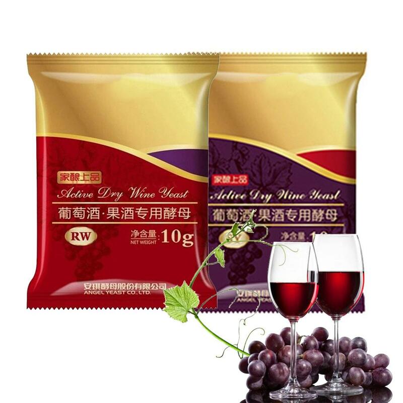10G Ragi Anggur Fermentasi Penuh Ragi Kering untuk Anggur DIY Ragi Anggur Kering Aktif Ragi Anggur Kering, Digunakan untuk Pembuatan Bir Anggur Merah