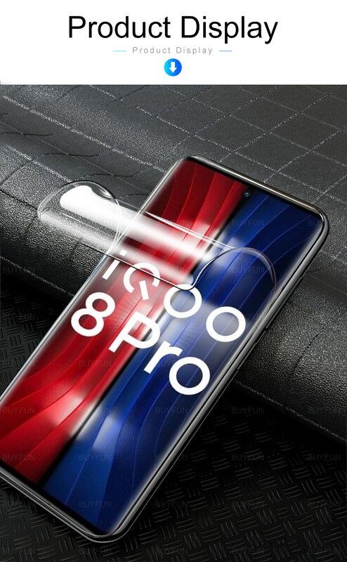 สำหรับ Vivo IQOO 8 Pro 6.78นิ้ว3Pcs HD Hydrogel ฟิล์มสำหรับ Vivo IQOO 8 Vi Vo IQOO 8 pro Scratch ความปลอดภัยป้องกันฟิล์ม