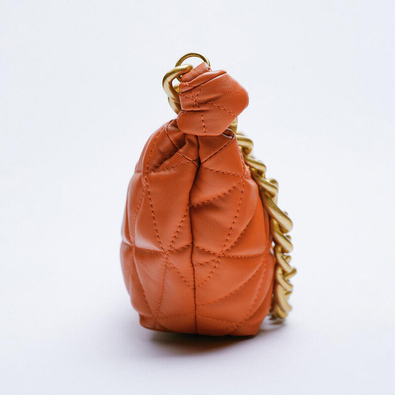 Bolso de hombro con cadena para mujer, Cartera de piel sintética suave, de alta calidad, informal, a la moda, bolso de mano