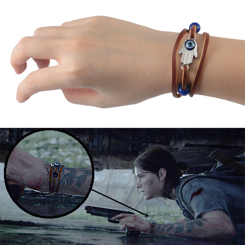 The Last of Us 2 Part II Ellie Dina Bracelet Devil's Eye Blue Beads Bracelet Game Accessories New