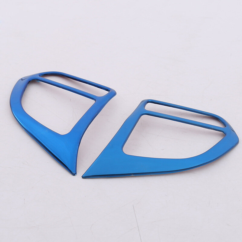 2Pcs For MG HS Car Steering Wheel Button Sticker Stainless Steel Automobile Emblem Decal Styling Auto Interior Decoration