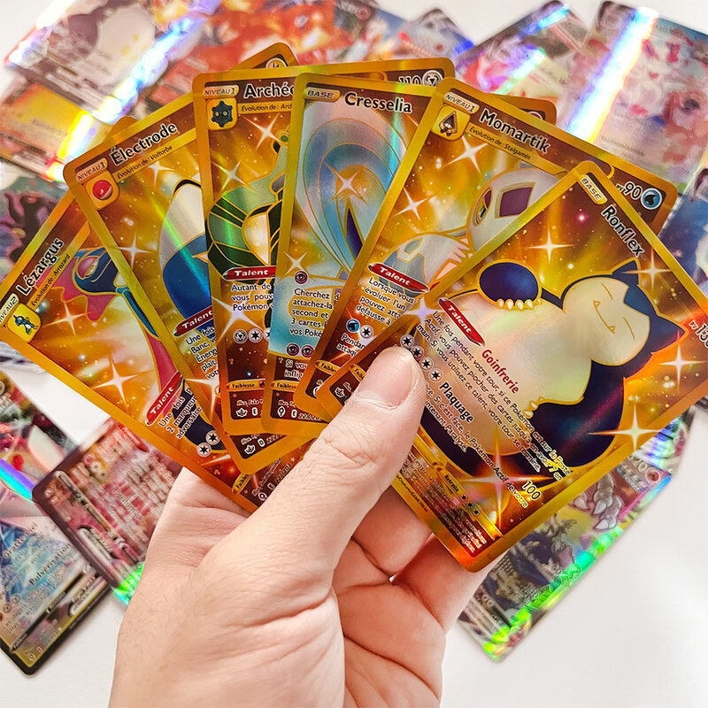 40-360 шт французская версия Pokemon Card с 300 G x 360 V VMAX 100 Tag Team 20 EX 20MEGA