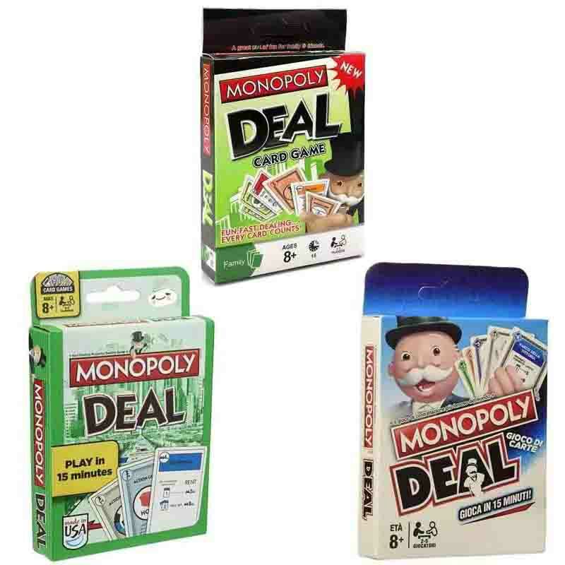 Juego de cartas Monopoly, Puzzle, fiesta familiar, versión en inglés, juego de cartas