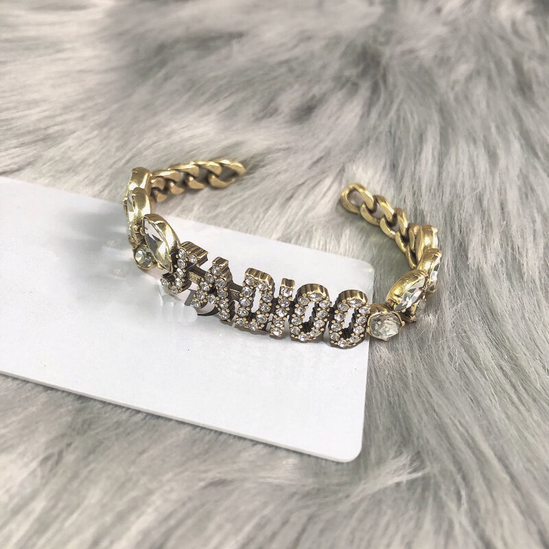 Di Brand 1:1 Classic Original Retro Letter Bracelet Fashion High Quality Luxury Hand Jewelry With Gift Box Can Be Birthday Gift