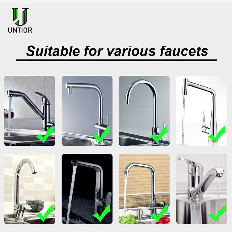 UNTIOR High Pressure Kitchen Faucet Extender Rotatable Faucet Aerator Water Saving Tap Nozzle Adapter Bathroom Sink Accessories